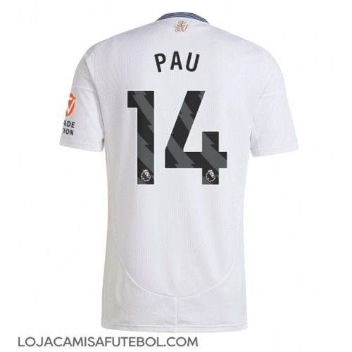 Camisa de Futebol Aston Villa Pau Torres #14 Equipamento Secundário 2024-25 Manga Curta